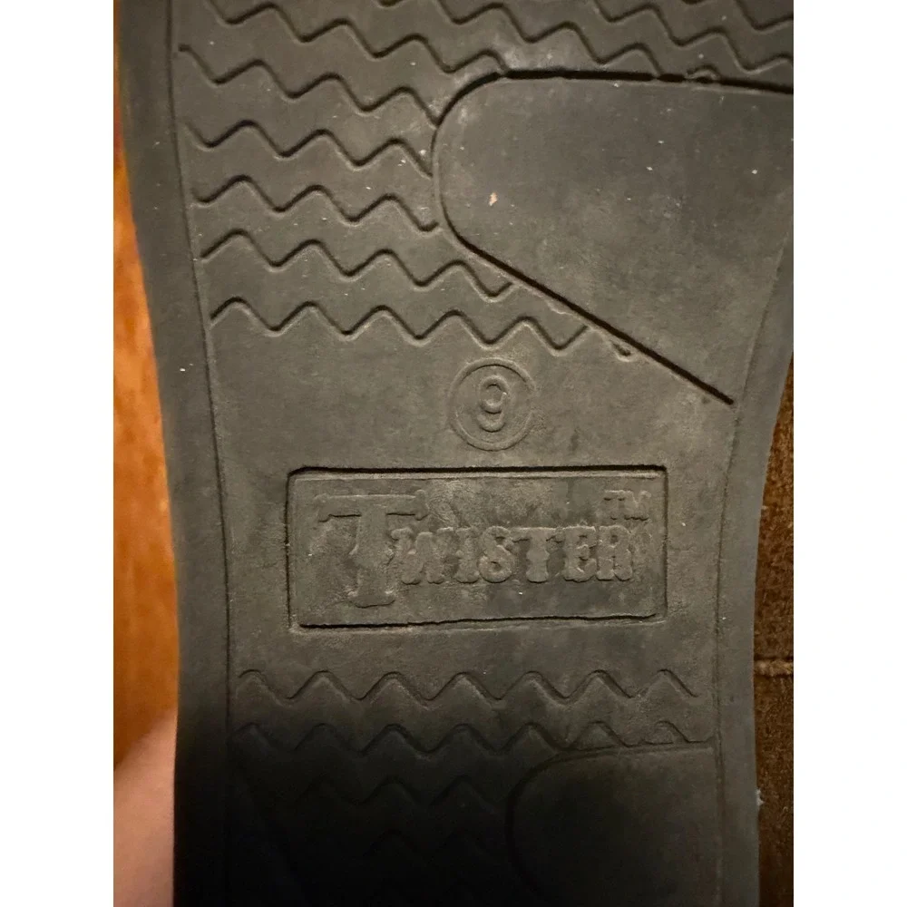 Twister Kids Brown Basketweave Faux Suede Chukka Boots Size 9 Toddler